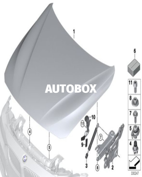 BMW F30 BONNET 2013