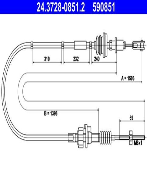 PEUGEOT 107 , CITROEN C11 , TOYOTA AYGO CLUTCH CABLE